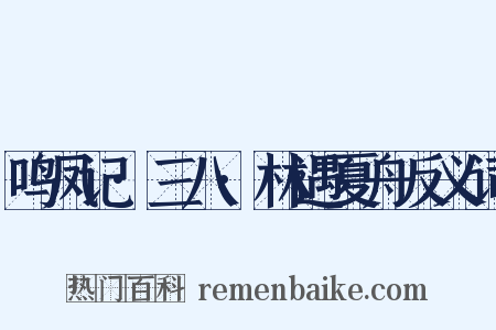 鸣凤记·三八·林遇夏舟反义词是什么意思的图片